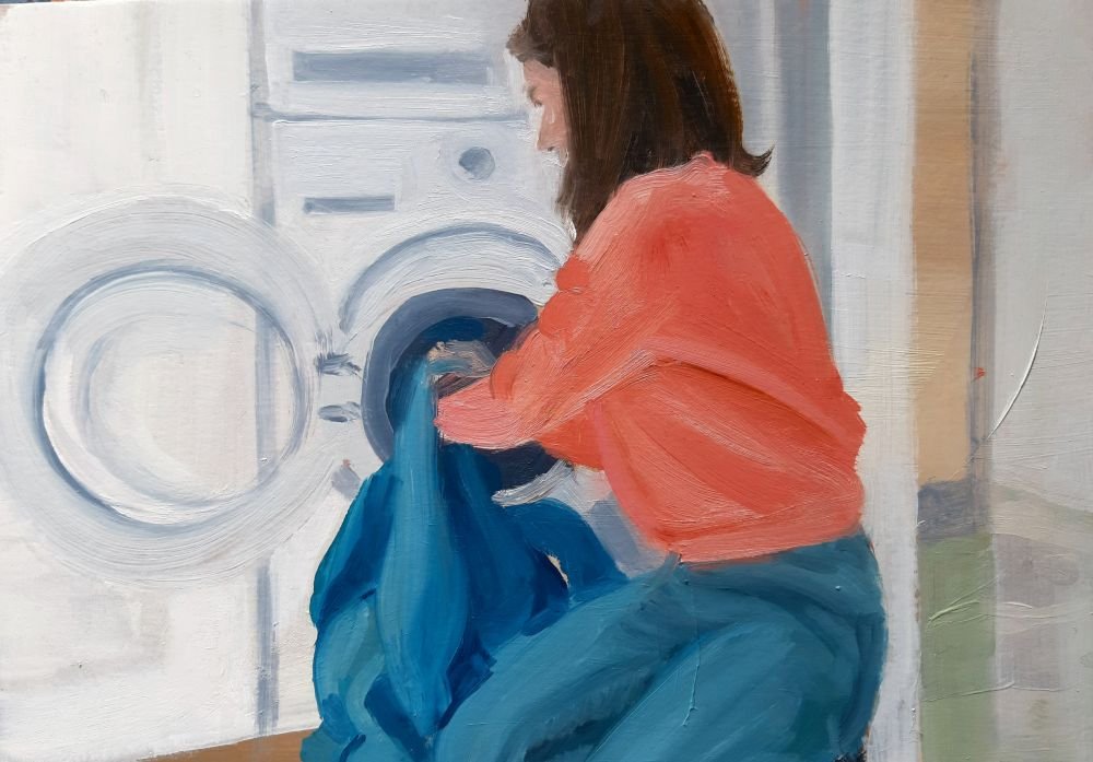 Força Centrífuga, 2021, oil painting, 30×42 cm