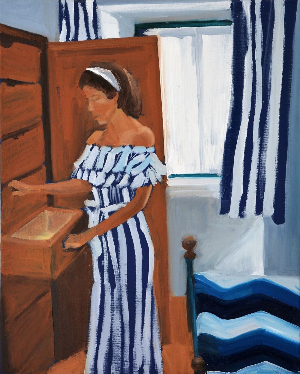 Stripes, 2019, oil painting, 50×40 cm