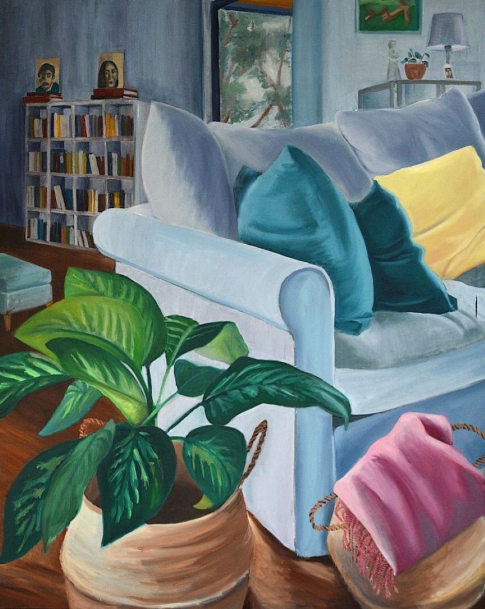 Sofa, 2024, oil painting, 150×120 cm