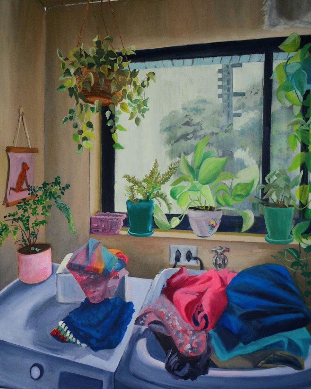 Laundry, 2024, oil painting, 150×120 cm