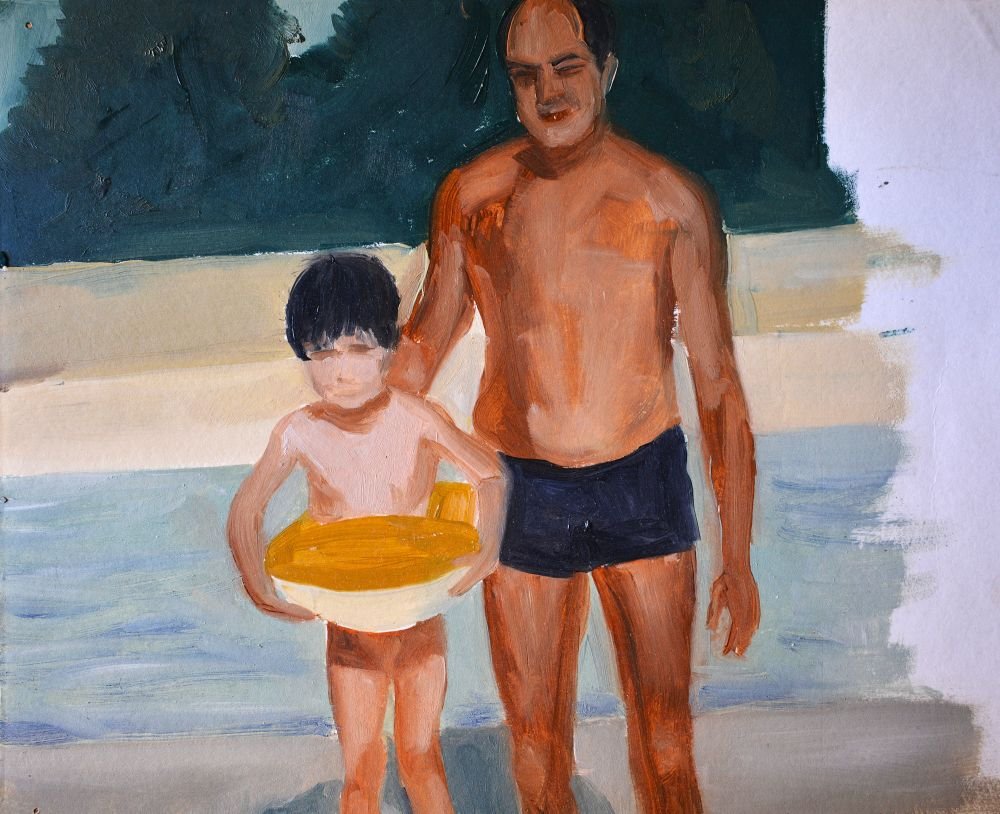 Parque de Campismo, 2021, oil painting, 21×26 cm