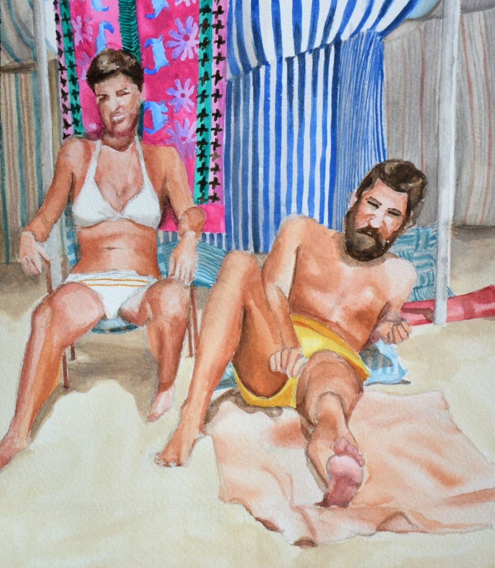 Gilda e Manel, 2020, gouache, 20×20 cm