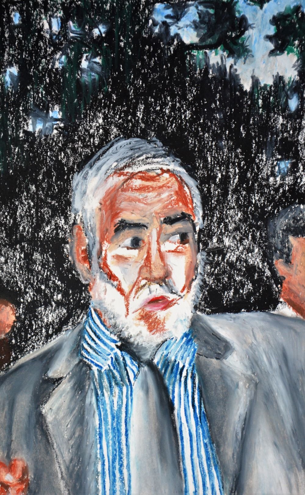 Soirée, 2020, oil pastel, 30×18 cm